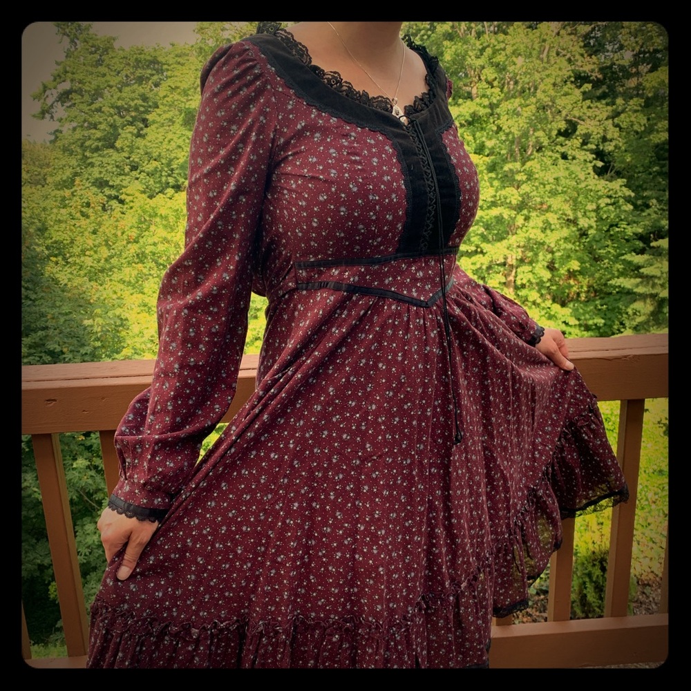 Vintage 70s Gunne Sax Dress size 9